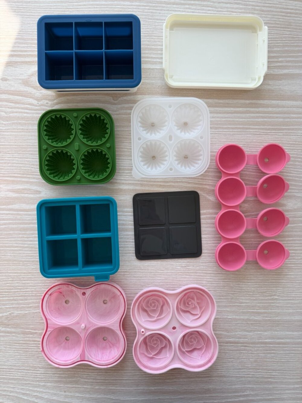 OXO Rabbit Cocktail Ice Mold Set Large Cubes Spheres Roses BPA Free